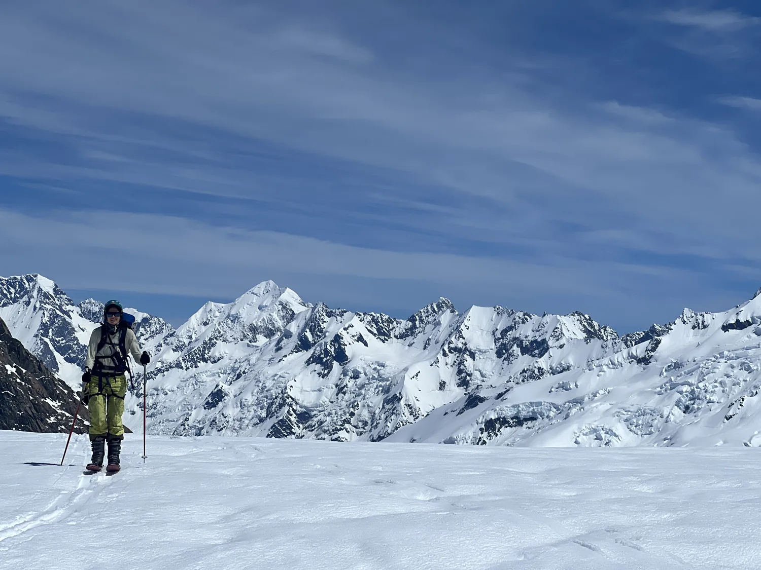 A Data Story team member in the mountains
