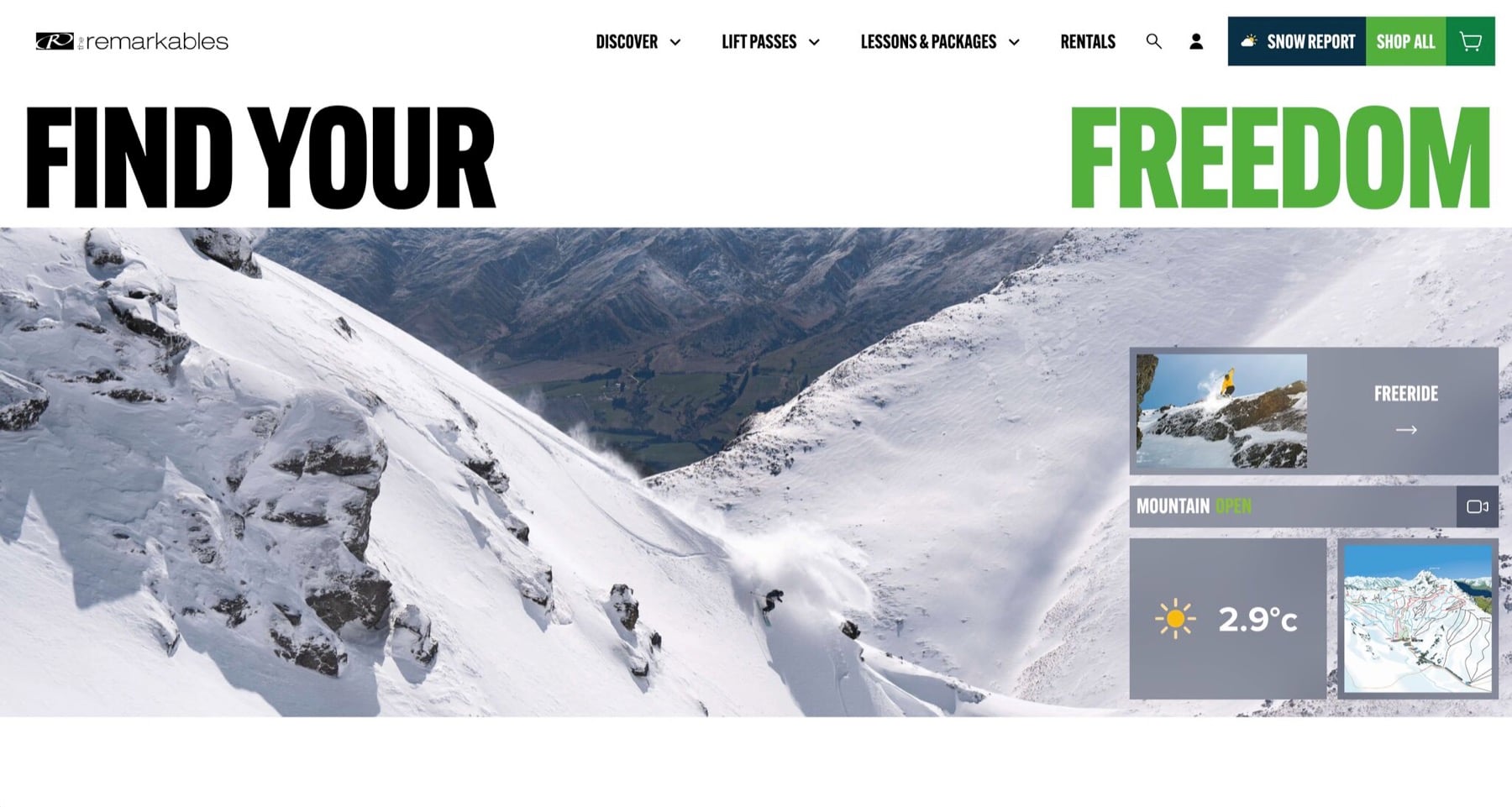 The new The Remarkables homepage